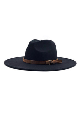 Calhan Black Wide Brim Dandy Panama Hat