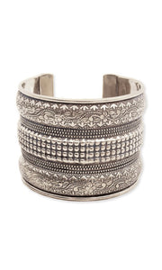 Bazaar Bali Ethnic Silver Cuff Bracelet