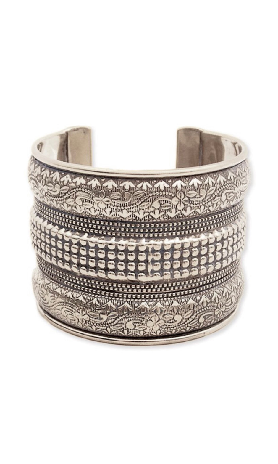 Bracelet Bazaar Bali Ethnic Silver Cuff Bracelet