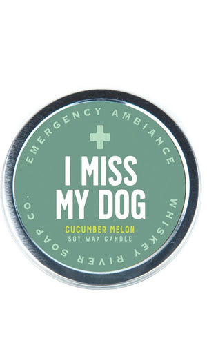 Whiskey River “I Miss My Dog” Emergency Ambiance Tin Candles