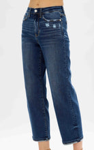 Ambary-High Waist Medium Destroyed Stretch Wide Leg Crop Denim Jean