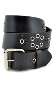 Oiled Grommet Black OR Brown Genuine Premium Leather Belt