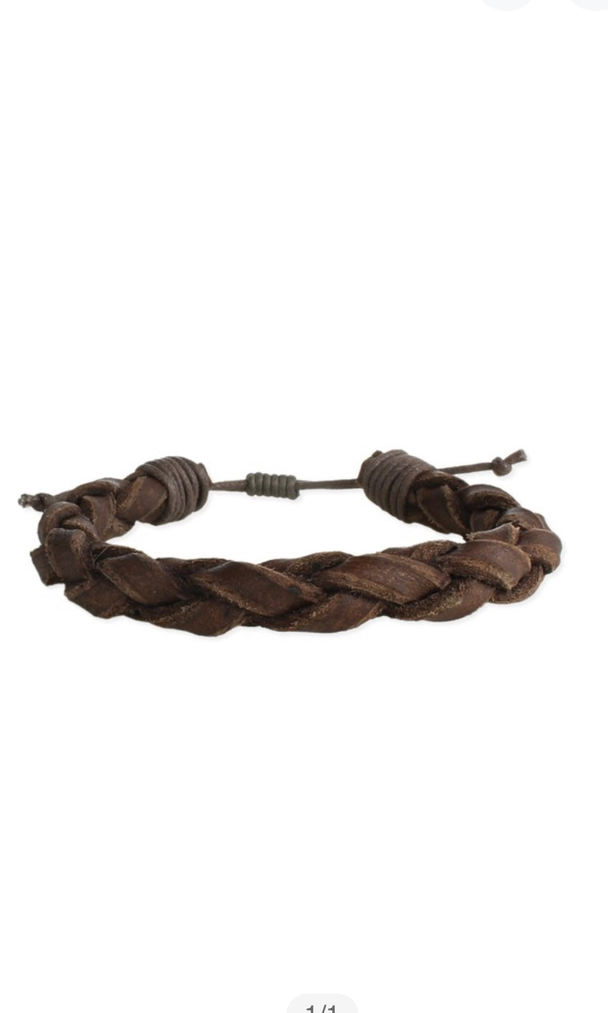 Bracelet Braided Vintage Brown Leather Unisex Bracelet