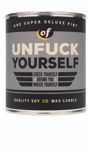 Whiskey - River “Unfuck Yourself” Vintage Paint Can Candle