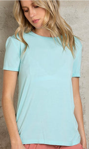 *SALE! Asyra Aqua Premium Knit Round Neck Tee Shirt Top