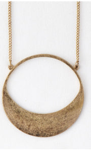 Necklace Vintage Gold Inspired  Plated Circle Pendant  Necklace