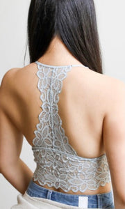 Bianca Floral Lace Racerback Brahmi Bralette