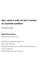 Whiskey - River “F Bombs” Vintage Paint Can Candle