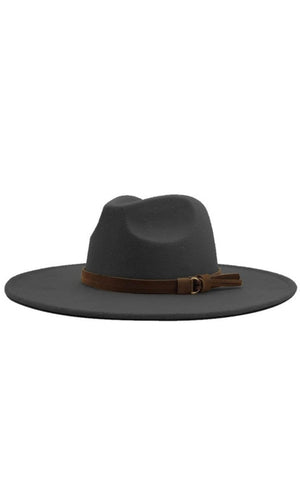 Calhan Dark Grey Wide Brim Dandy Panama Hat