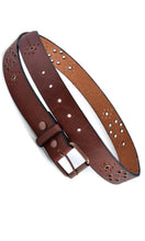 Oiled Grommet Black OR Brown Genuine Premium Leather Belt