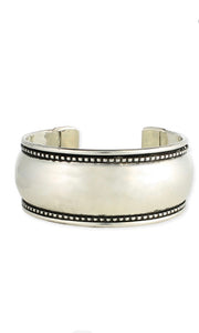 Bracelet Bohemian Classic Silver Hammered Dome Cuff Bracelet