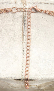 Leaf Pendant Triple Mix Necklace