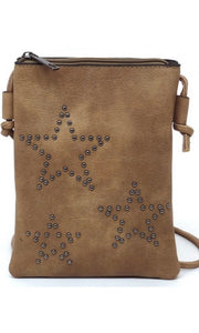 Bex Vegan Leather Star Crossbody Cellphone Bag
