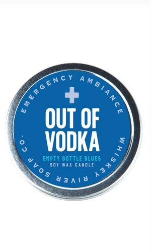 Whiskey River “Out Of Vodka” Emergency Ambiance Tin Candles