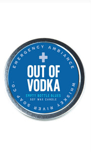 Whiskey - River “Out Of Vodka” Emergency Ambiance Tin Candles