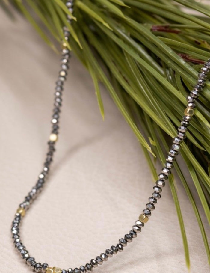 Stassie Seed Bead Short Stretch Choker Necklace