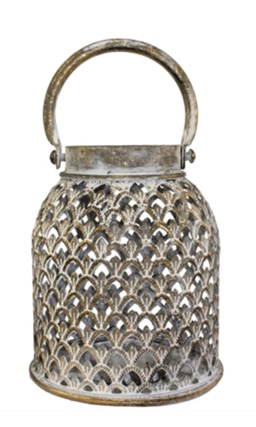 Nourah Antique Finish Metal Lantern