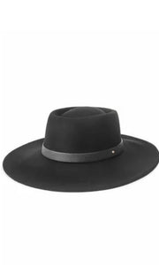 Baldwin Black Hard Brim Gambler Wool-Felt Hat
