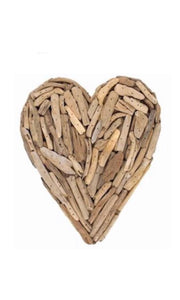 Driftwood Washed Wood Beachcomber Heart- Small