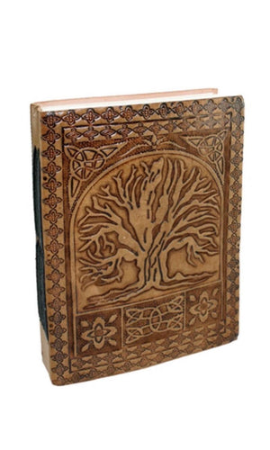 Leather Embossed Tree of Life Medallion Leather Journal