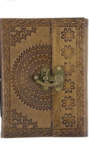 Journaler’s Leather Embossed Medallion Vintage Lock Journal